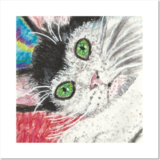 Cute kitten cat art Wall Art by SamsArtworks